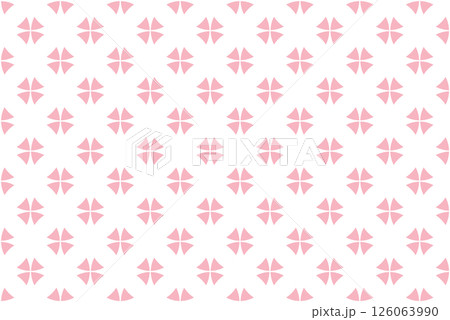 鴇色（日本の伝統色）のシンメトリーパターン - お花のようなかわいい彩り_1 126063990