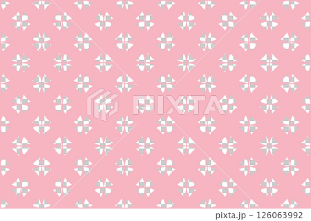 鴇色（日本の伝統色）のシンメトリーパターン - お花のようなかわいい彩り_2 126063992