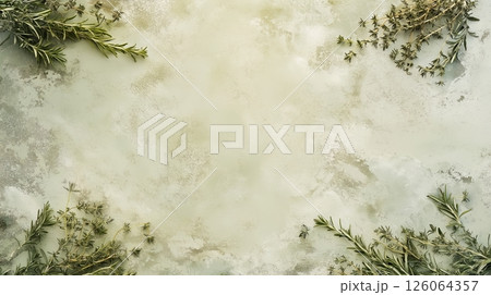 Natural Herbs Display with Rosemary and Thyme 126064357
