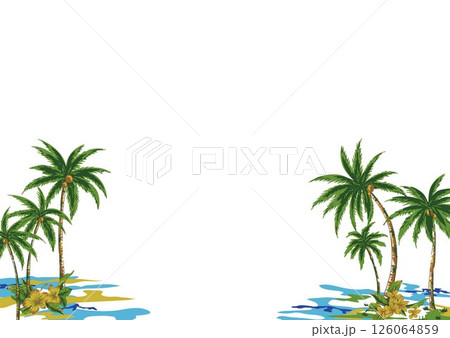 ヤシの木フレーム ヤシの木フレーム 126064859