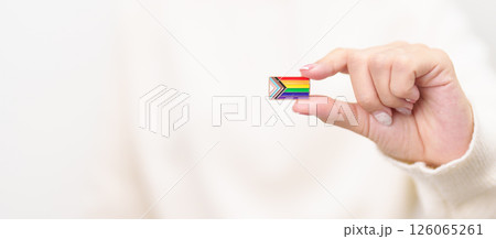 Happy pride month and LGBT or LGBTQ or LGBTQIA with rainbow flag Brooch pin for Lesbian, Gay, Bisexual, Transgender, Queer, Intersex, Non Binary, Marriage Equality Law, Pansexual and Demisexual Happy pride month and LGBT or LGBTQ or LGBTQIA with rainbow flag Brooch pin for Lesbian, Gay, Bisexual, Transgender, Queer, Intersex, Non Binary, Marriage Equality Law, Pansexual and Demisexual 126065261