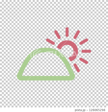 從山上看到的日出圖示插圖 126065298