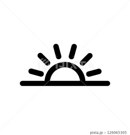 日の出のアイコンイラスト 126065305