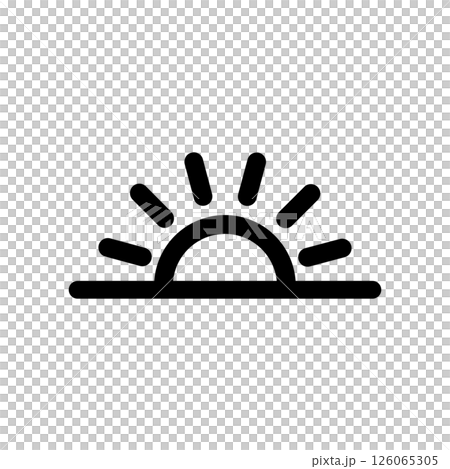 日の出のアイコンイラスト 126065305