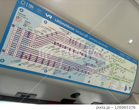 フィンランドの電車内部 126065376