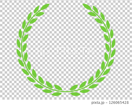 綠色月桂樹框架 126065428