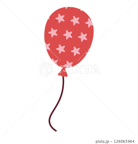 星柄の赤い風船 星柄の赤い風船 126065964
