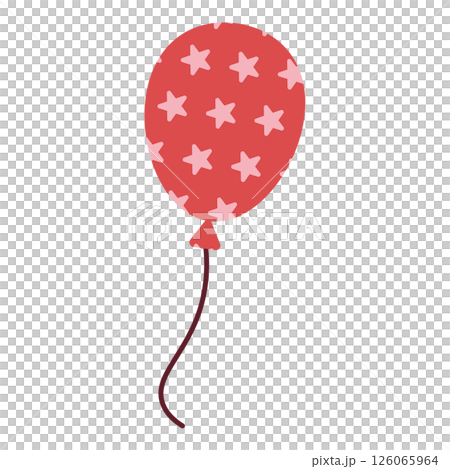 星柄の赤い風船 星柄の赤い風船 126065964