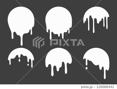 Dripping circle icons set 126066442