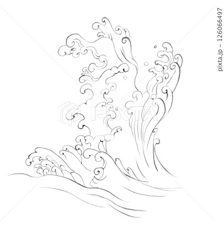 水墨の波3 126066497