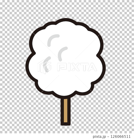 かわいい綿飴のイラスト かわいい綿飴のイラスト 126066511