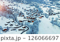 Aerial view of Grindelwald  in winter, Switzerland. 126066697