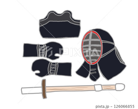 剣道で使われる武具のイラスト 126066855