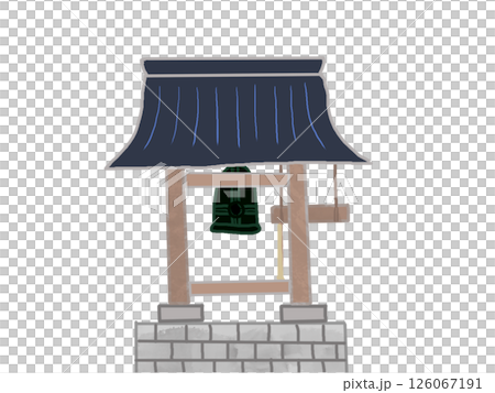 寺廟鐘樓的插圖 126067191