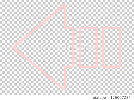 Pink broken simple arrow icon Pink broken simple arrow icon 126067284