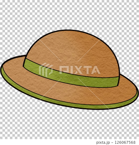 The illustration of a camping hat The illustration of a camping hat 126067568