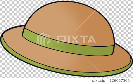The illustration of a camping hat The illustration of a camping hat 126067569