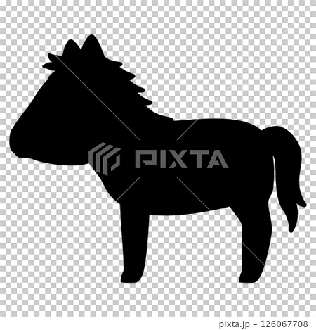 Horse silhouette sideways 126067708