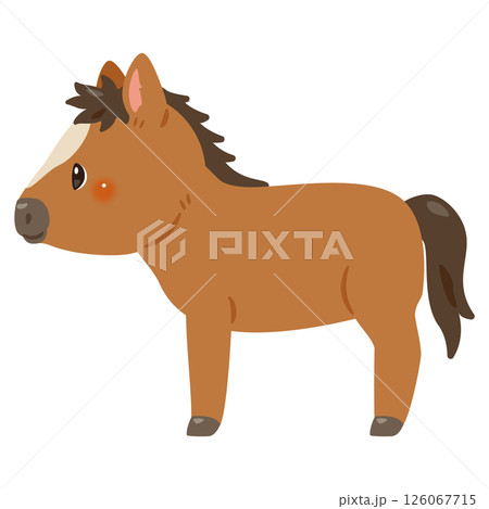 ウマの横向きイラスト 126067715