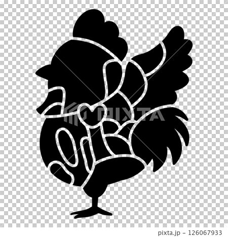 Silhouette illustration of chicken parts Silhouette illustration of chicken parts 126067933