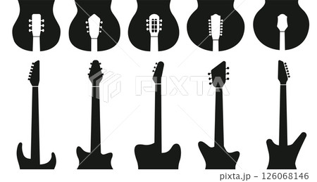 Artistic Guitar Silhouette Banner. Creative Music Concept, Modern illustration Artistic Guitar Silhouette Banner. Creative Music Concept, Modern illustration 126068146