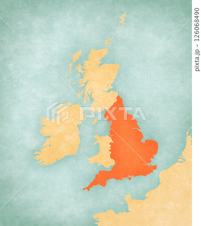 Map of British Isles - England 126068490