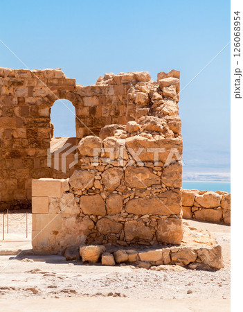 The ruins of the palace of King Herod's Masada The ruins of the palace of King Herod's Masada 126068954