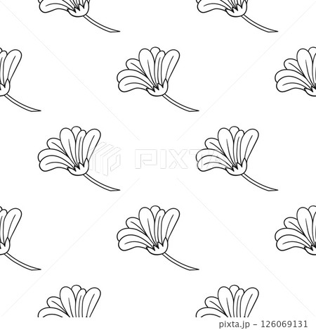 Monochrome cute pattern. Pattern for textiles in hand draw style Monochrome cute pattern. Pattern for textiles in hand draw style 126069131