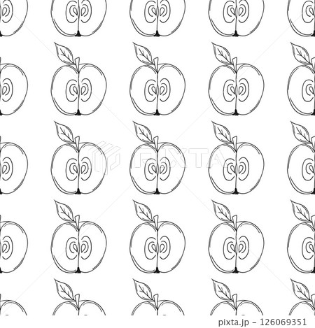 Monochrome cute pattern. Pattern for textiles in hand draw style Monochrome cute pattern. Pattern for textiles in hand draw style 126069351
