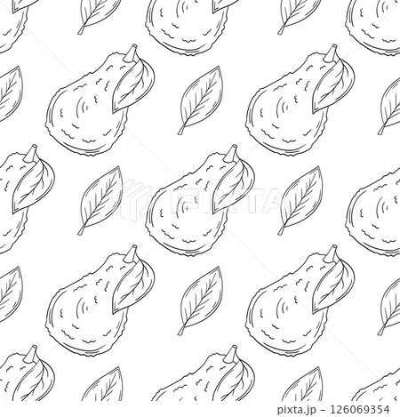 Monochrome cute pattern. Pattern for textiles in hand draw style 126069354
