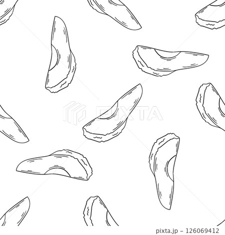 Monochrome cute pattern. Pattern for textiles in hand draw style 126069412