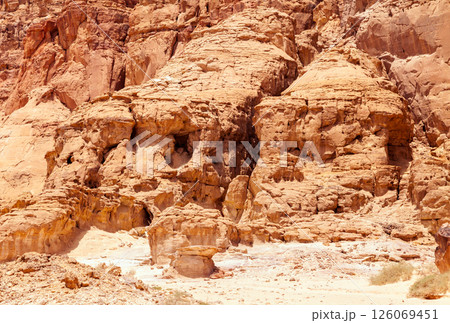 Rock texture in Timna Valley, Israel 126069451