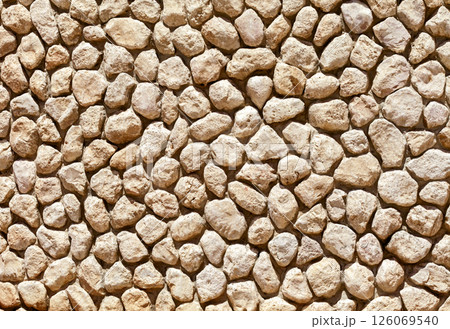 Wall made of cobblestones, close up 126069540