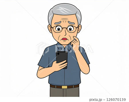 高齢者　スマートフォン　困りごと 126070139