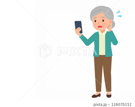 高齢者　スマートフォン　困りごと 126070152