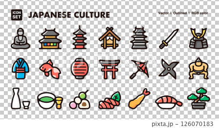 日本傳統文化圖標插圖集風俗、歷史、美食、建築、事件向量素材 日本傳統文化圖標插圖集風俗、歷史、美食、建築、事件向量素材 126070183