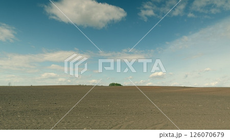 A Serene and Picturesque Agricultural Landscape Beneath a Vast and Expansive Sky 126070679