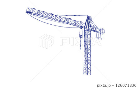 Building crane sketch Building crane sketch 126071830