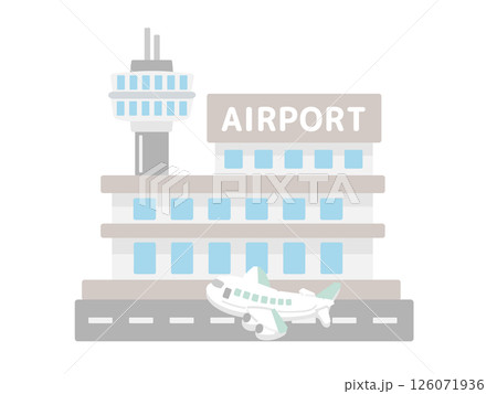 空港 飛行機 建物 イラスト 空港 飛行機 建物 イラスト 126071936