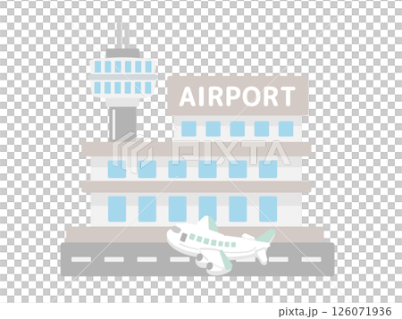 Airport plane building illustration 126071936
