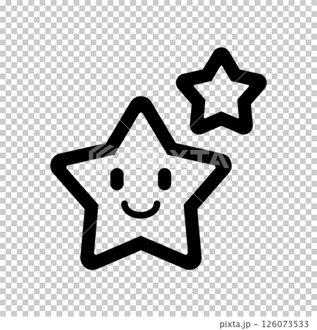 星のキャラクターのアイコンイラスト 126073533