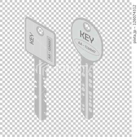 House key illustration isometric 126074312