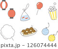夏祭り・縁日のベクターイラストセット 126074444