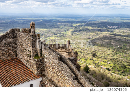 The Fort and Castelo of Marvao on the Hill of Castelo de Marvao in Alentejo, Portugal 126074596