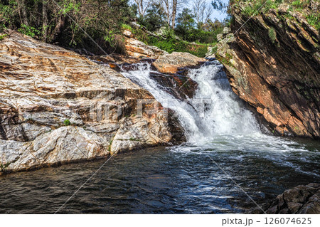 Cascata do Pego do Inferno waterfall in Azenha nova, Portugal 126074625
