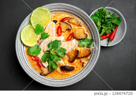 Thai Tom Kha Gai Chicken Soup 126074720