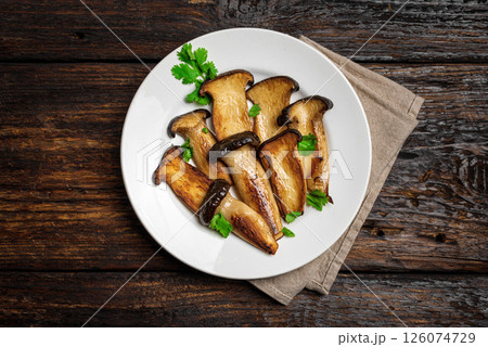 King Oyster Mushroom Steak, Eryngii mushrooms 126074729