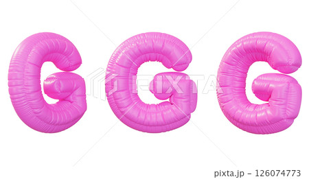 pink G alphabet balloon 3D graphic pink G alphabet balloon 3D graphic 126074773