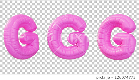 pink G alphabet balloon 3D graphic pink G alphabet balloon 3D graphic 126074773