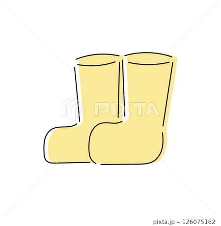 シンプルな長靴 126075162